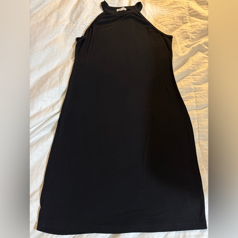 Copper Key Elegant Black Midi Dress Large